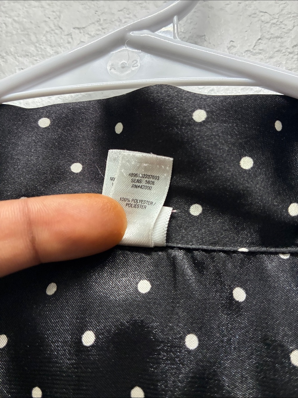 PINK Victoria's Secret Black And White Polka Dot Button Down Pajama Top// L - Picture 5 of 6